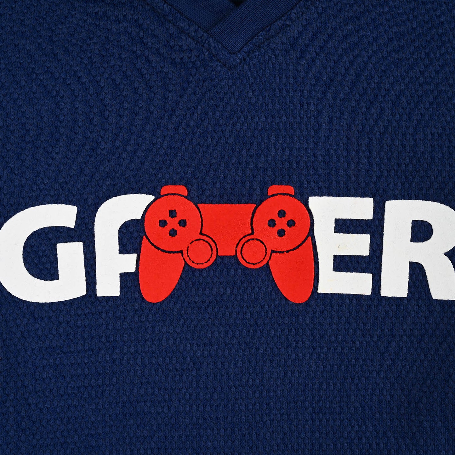 Baby Boys Navy Jumbo Gamer Pique Polo