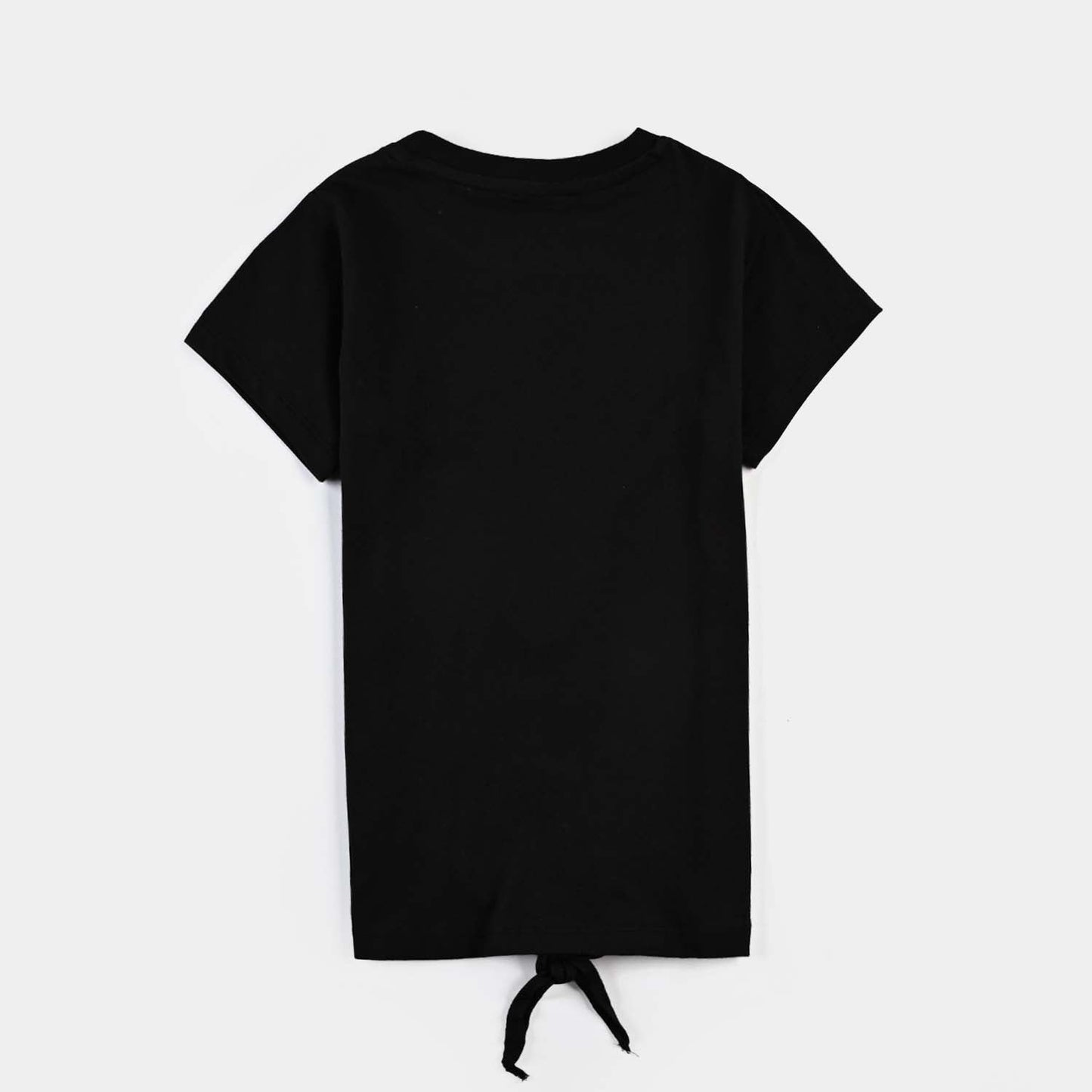 Baby Girls Cotton Black Casual T-Shirt