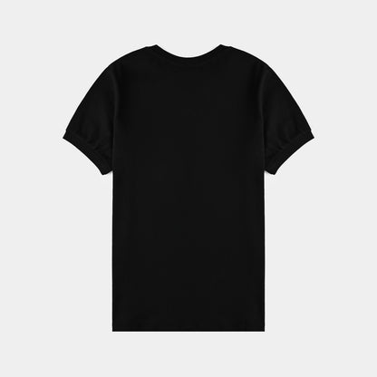 Baby Girls Cotton Jersey Black T-Shirt
